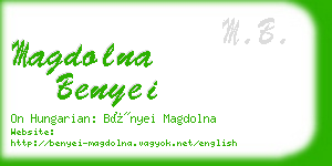 magdolna benyei business card